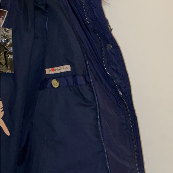 Women’s Large Navy Khujo Winter Jacket w/ faux fur trim - Picture 6 of 11
